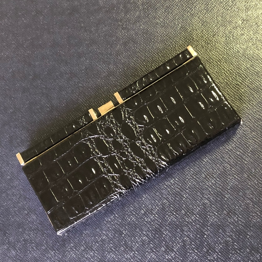 ⭑ Mango Box clutch faux crocodile texture